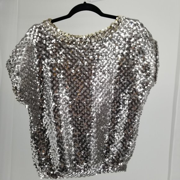 Vintage 1970s Silver and Gold Disco Queen, M - Picture 2 of 7